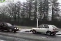 Аварии на скользкой дороге в Голландии